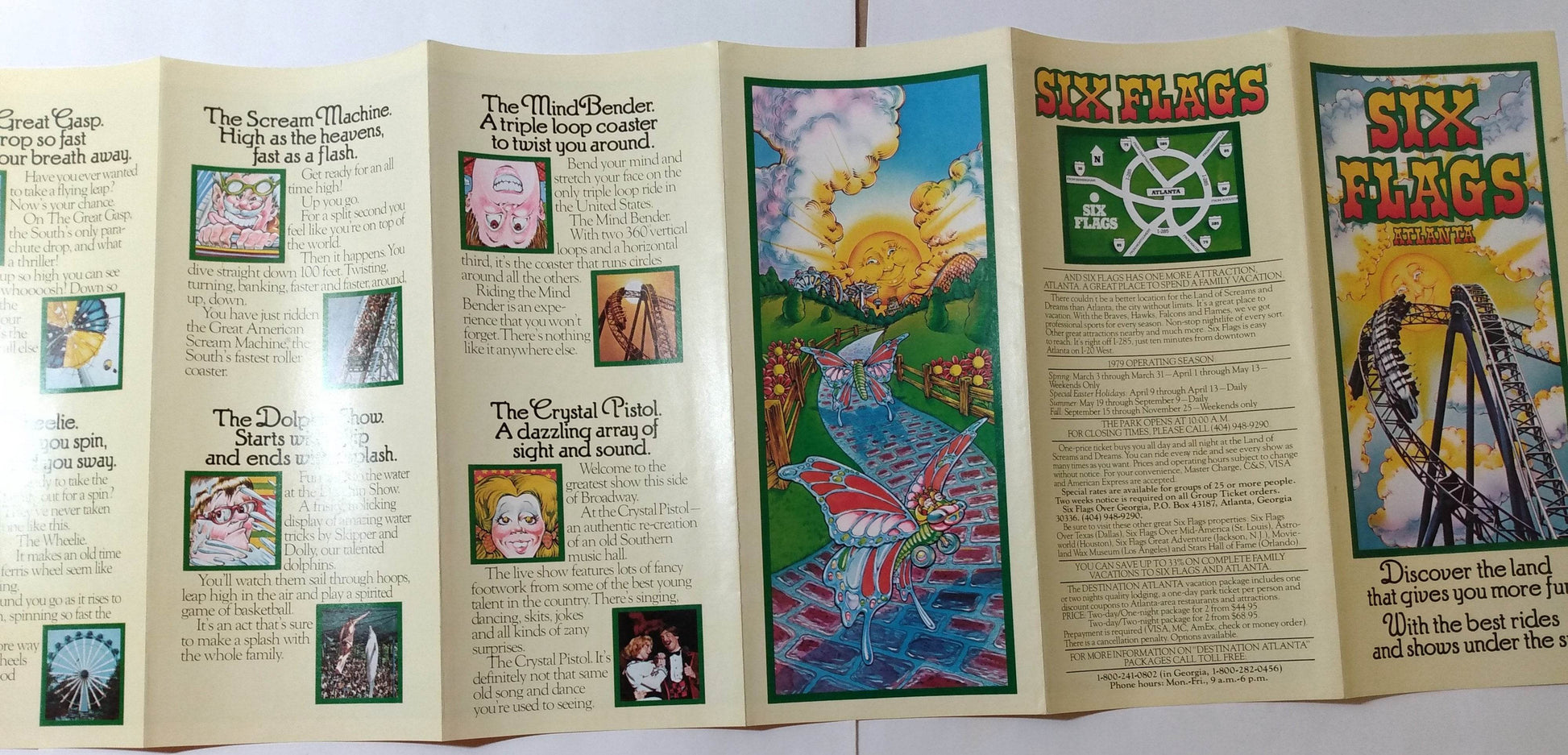 Six Flags Over Georgia Atlanta Amusement Park 1979 Brochure - TulipStuff