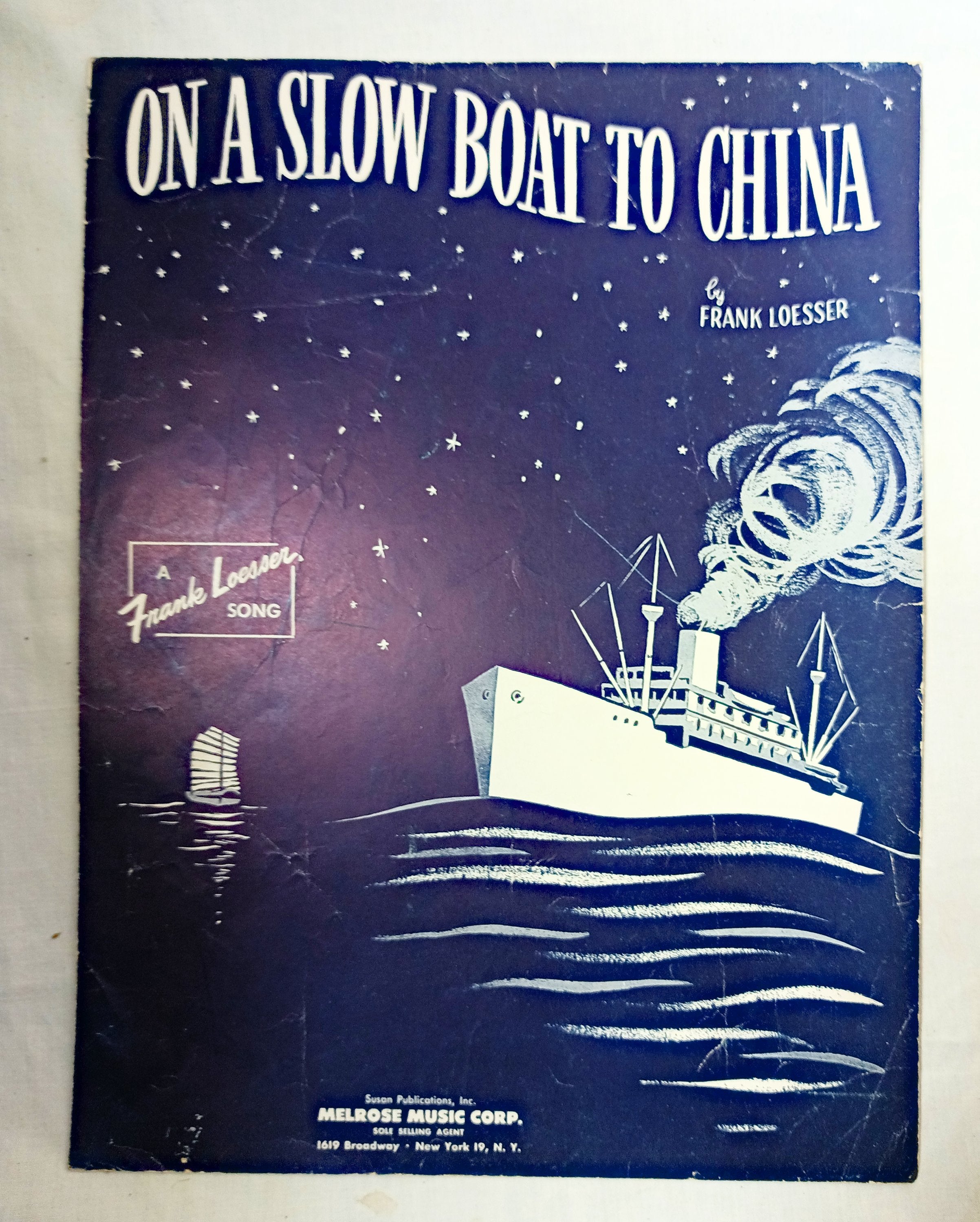 On A Slow Boat To China Frank Loesser Melrose Music Sheet Music