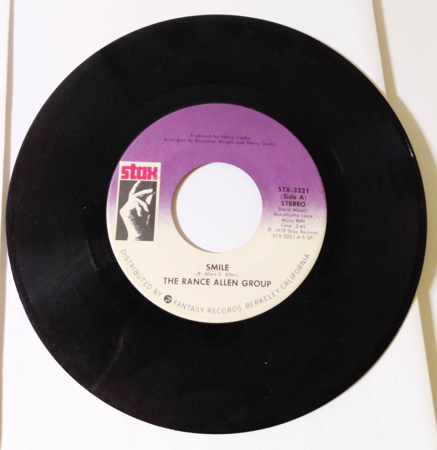 The Rance Allen Group Smile 7" Vinyl 45RPM Gospel Soul Stax 1979 - TulipStuff