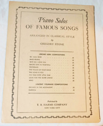 Smoke Gets In Your Eyes Roberta Jerome Kern Broadway Sheet Music 1933 - TulipStuff