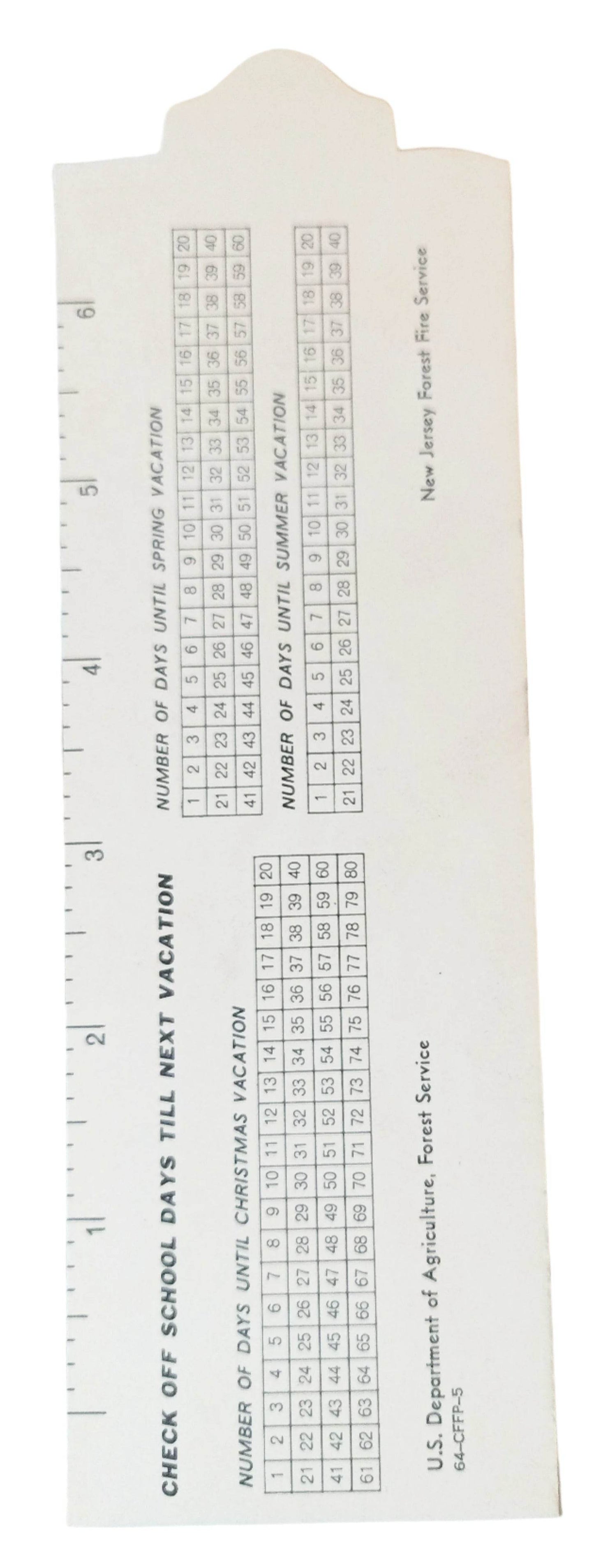 Smokey The Bear Cubs Prevent Forest Fires Bookmark Ruler 1964 - TulipStuff