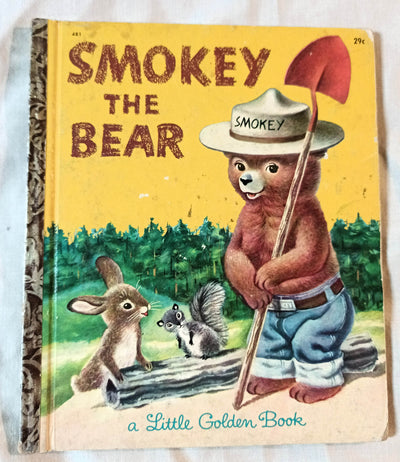 Smokey The Bear Little Golden Book Richard Scarry Jane Werner 1960's - TulipStuff