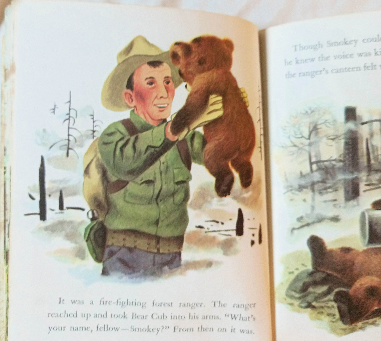 Smokey The Bear Little Golden Book Richard Scarry Jane Werner 1960's - TulipStuff
