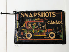 Load image into Gallery viewer, Snapshots Canada Photo Album Leather Hand Painted 1930&#39;s - TulipStuff
