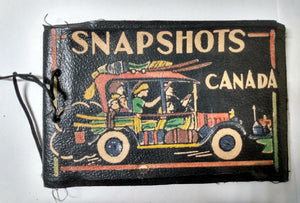 Snapshots Canada Photo Album Leather Hand Painted 1930's - TulipStuff