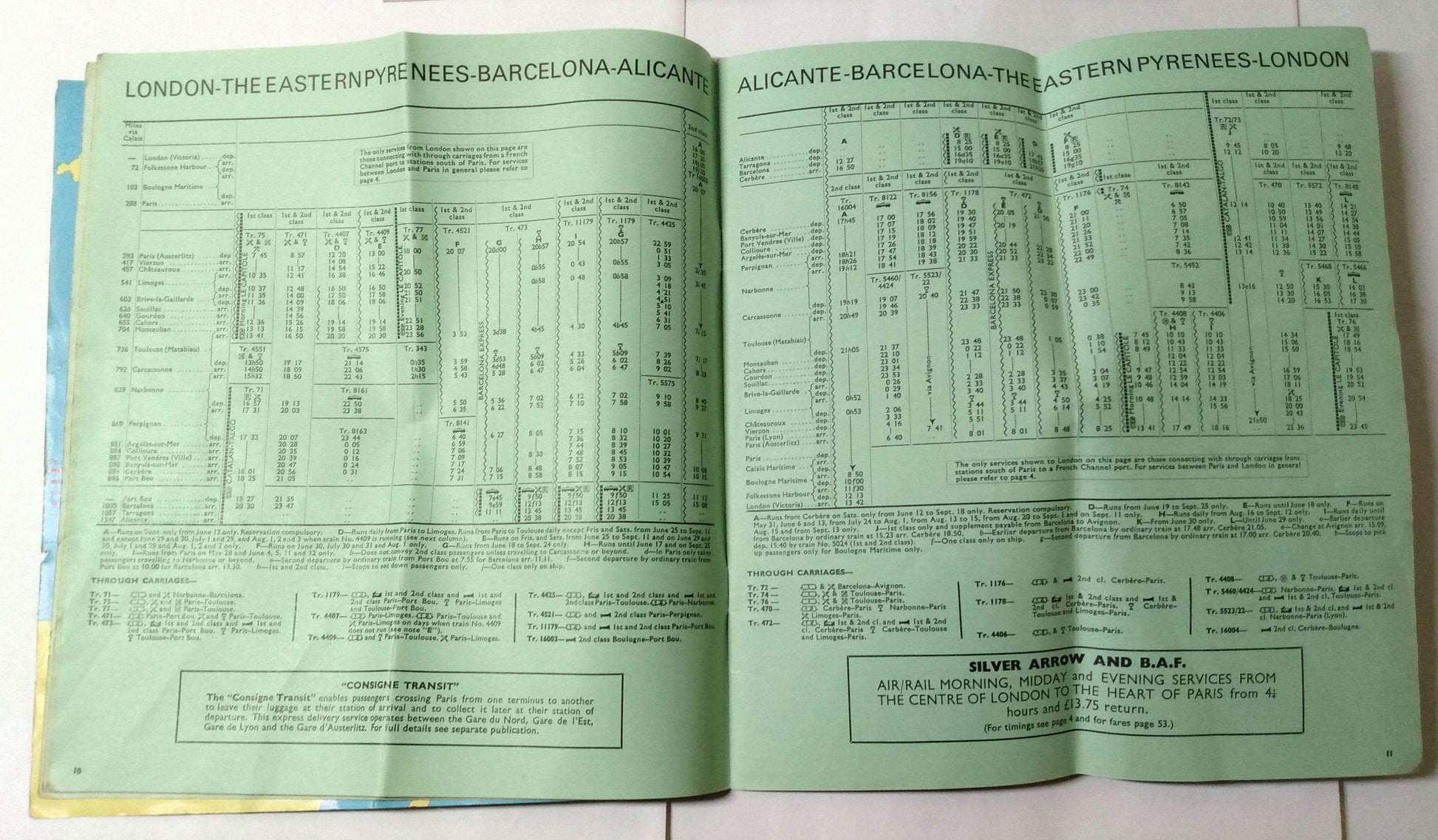 SNCF French Railways Summer 1971 System Timetables and Fares Brochure - TulipStuff