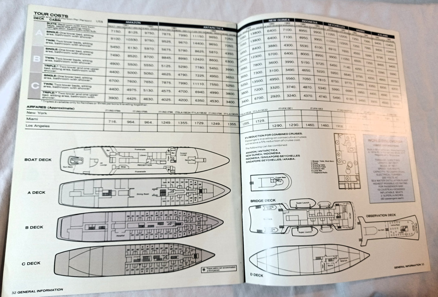 Society Expeditions Cruises ms World Discoverer 1982-83 Brochure - TulipStuff