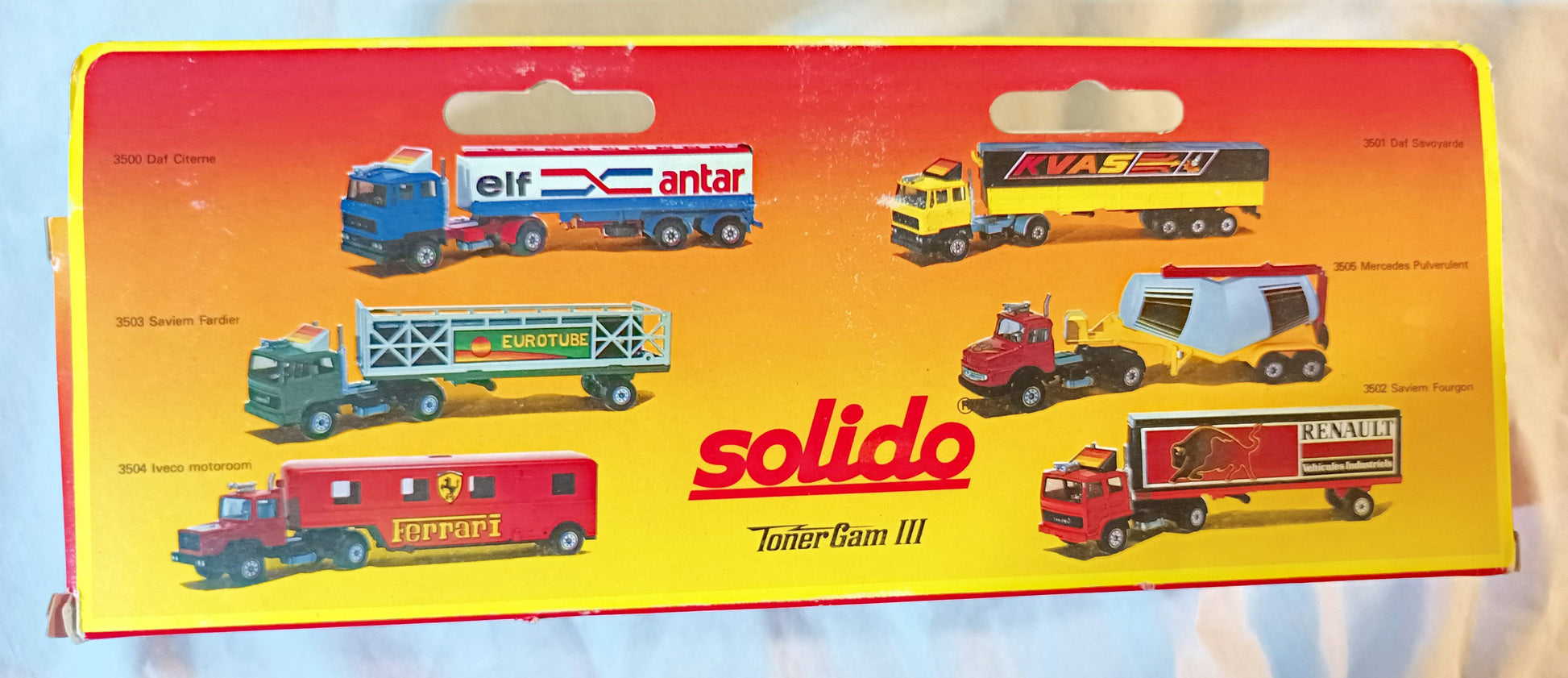 Solido 3503 Renault Saviem Fardier Truck Eurotube Toner Gam III 1982 - TulipStuff