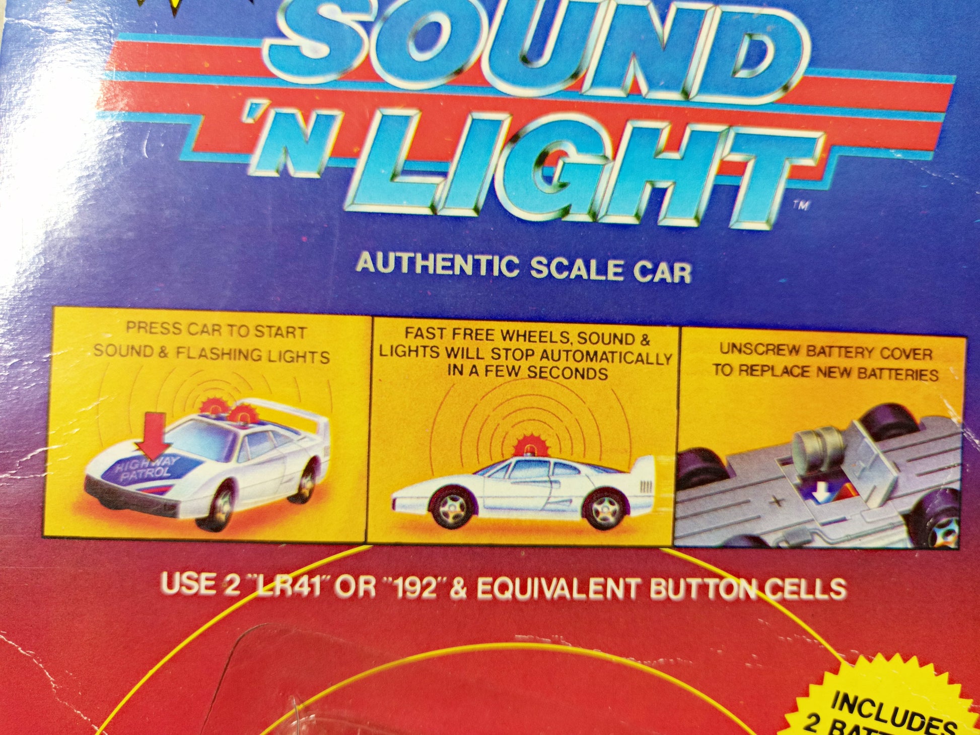 Soma Sound ’N Light F.D. Rescue Ferrari F40 Fire Dept No. 357 1990 - TulipStuff