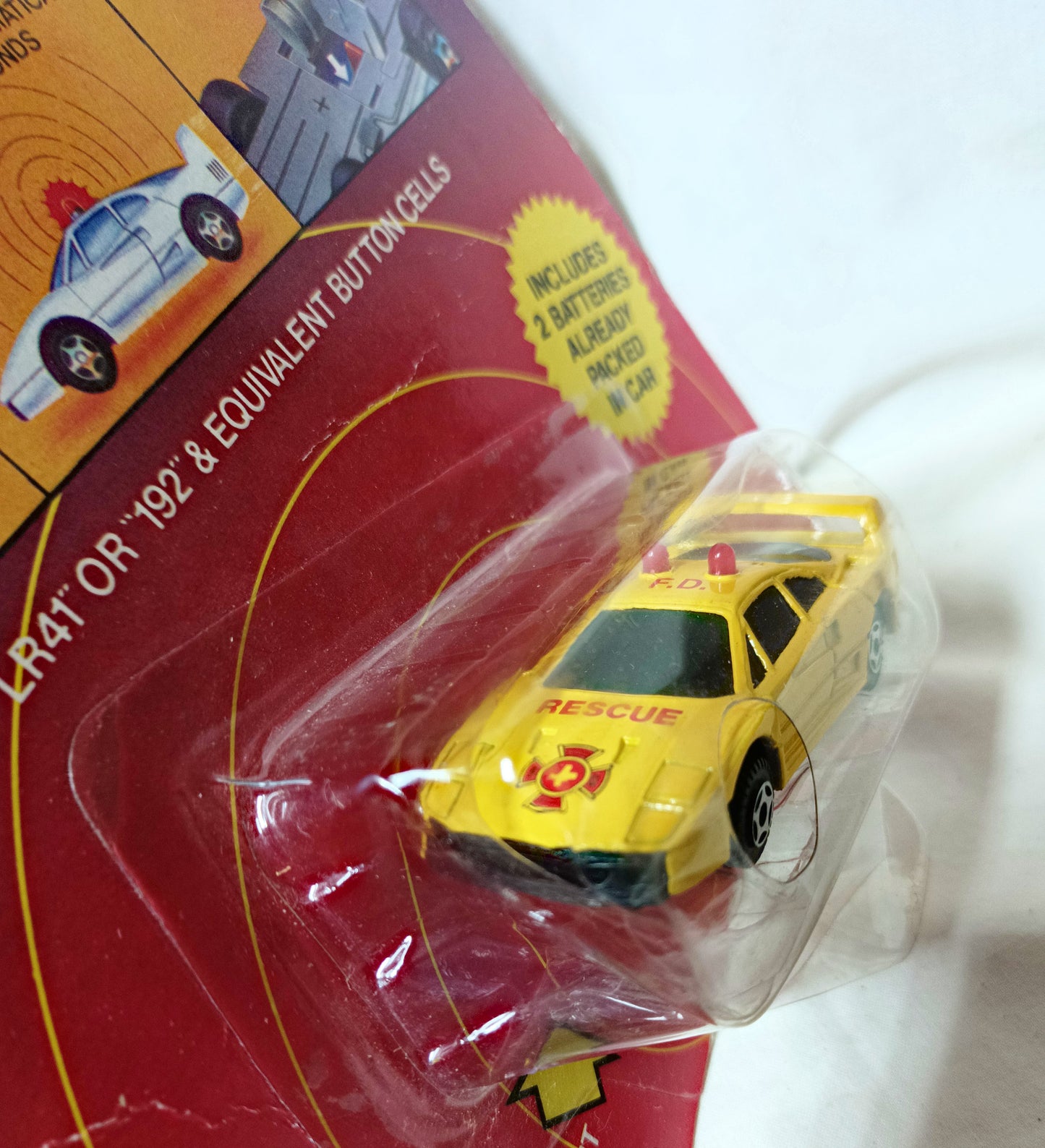 Soma Sound ’N Light F.D. Rescue Ferrari F40 Fire Dept No. 357 1990 - TulipStuff
