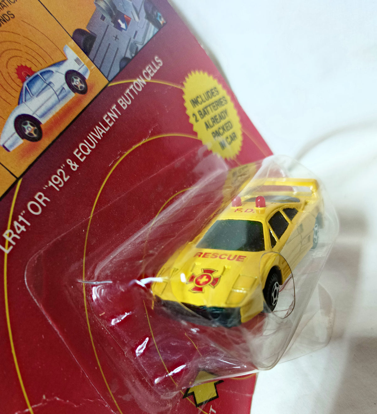 Soma Sound ’N Light F.D. Rescue Ferrari F40 Fire Dept No. 357 1990 - TulipStuff