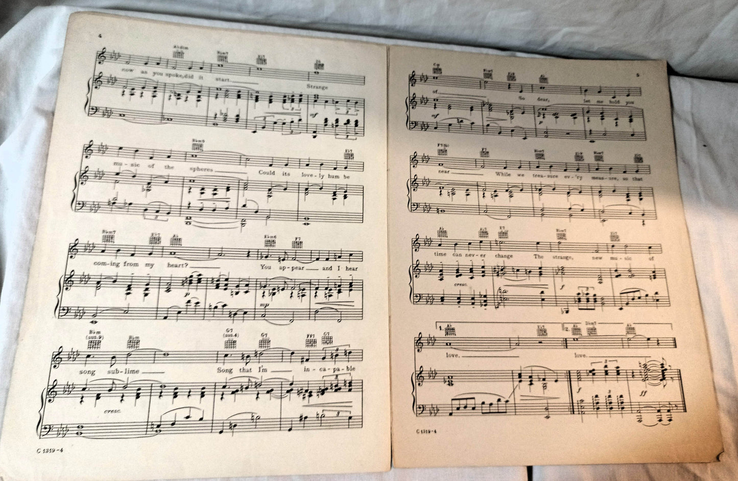 Song Of Norway Operetta Edvard Grieg Strange Music Sheet Music 1944 - TulipStuff