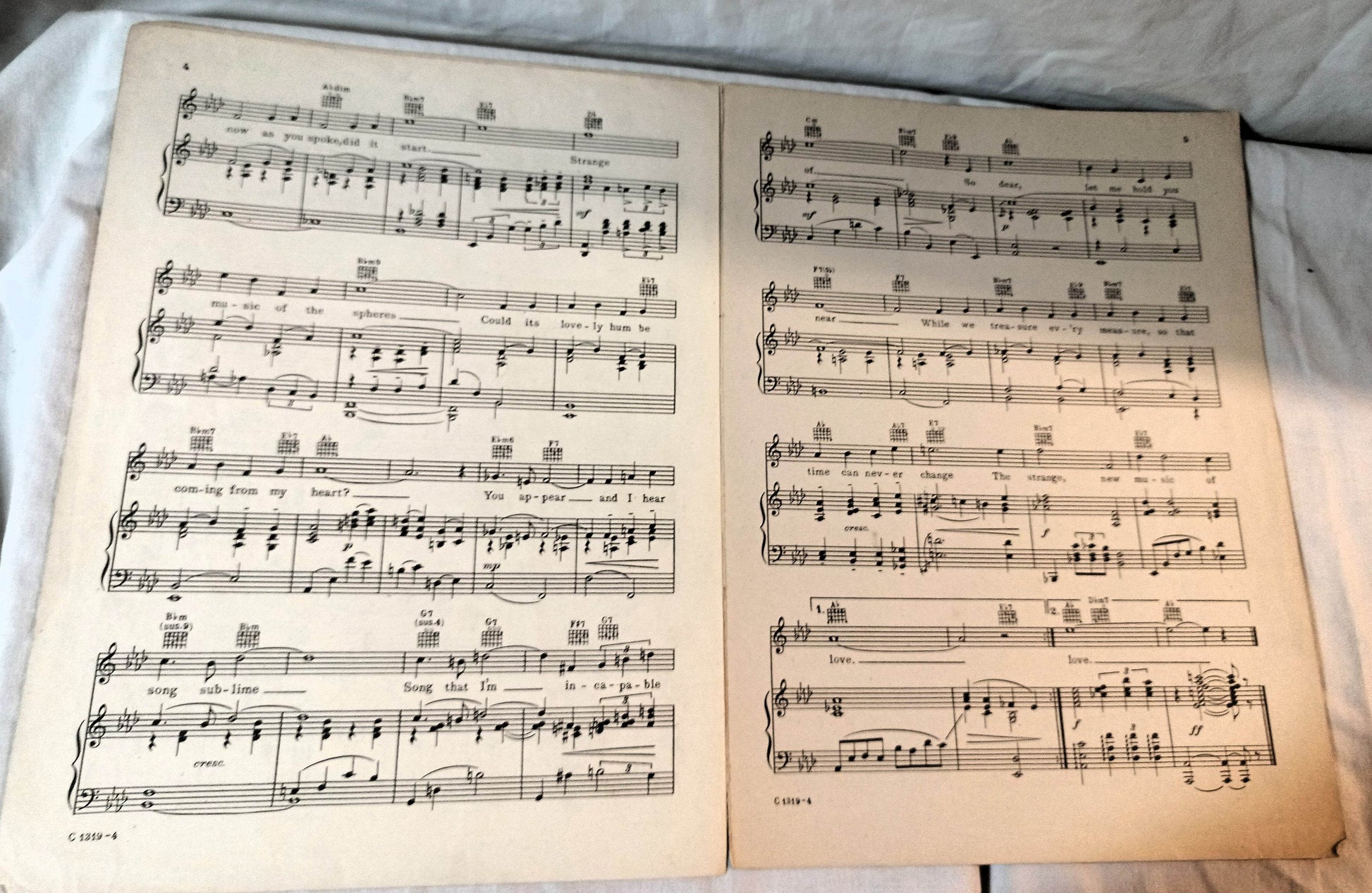 Song Of Norway Operetta Edvard Grieg Strange Music Sheet Music 1944 - TulipStuff