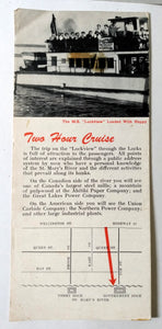 Soo Locks Sightseeing Motorship Lockview Sault Ste Marie Brochure 1950's - TulipStuff