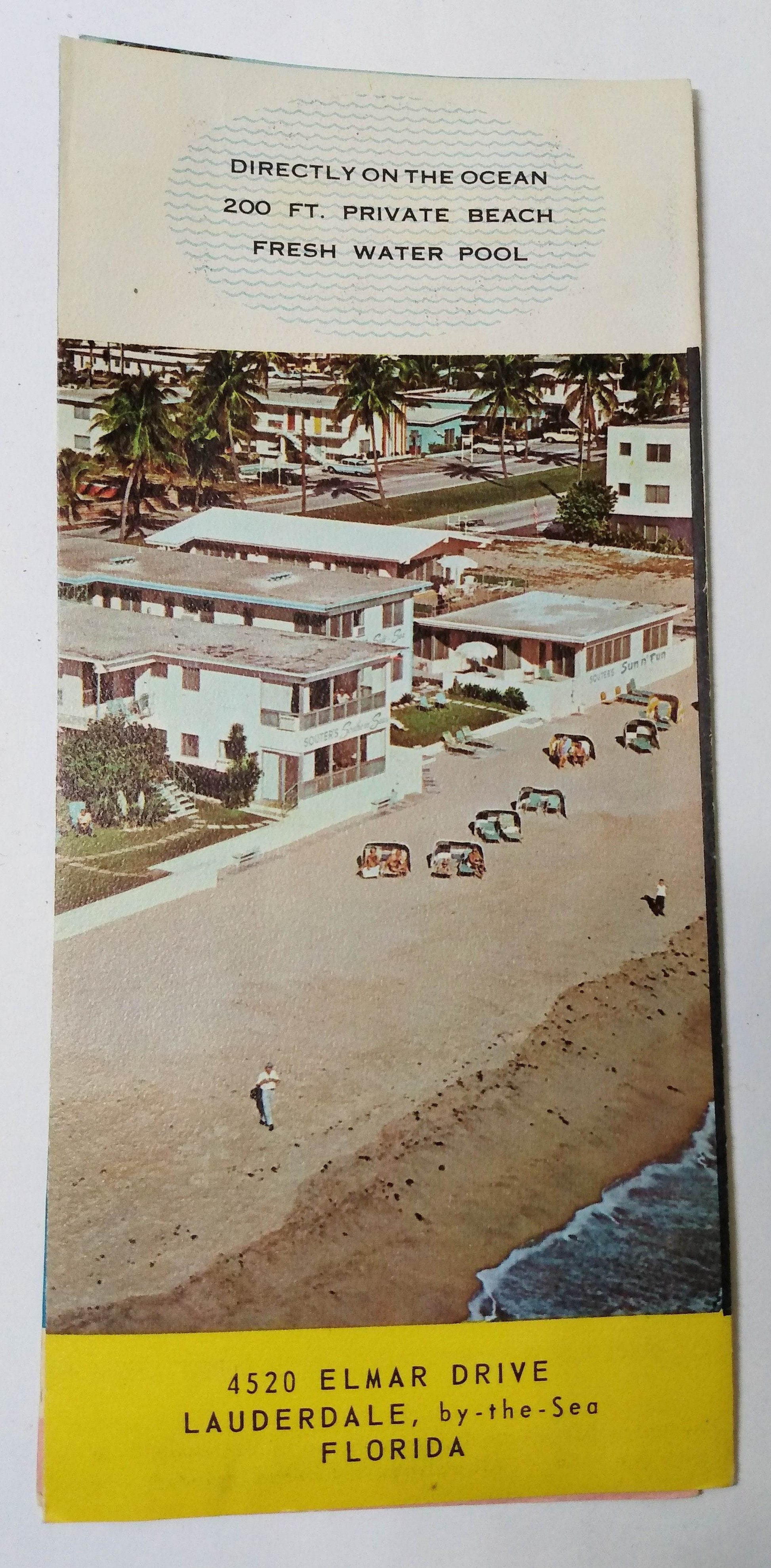 Souter's Resort Lauderdale-By-The-Sea Florida Early 1960's Brochure - TulipStuff