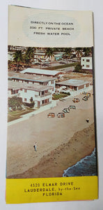 Souter's Resort Lauderdale-By-The-Sea Florida Early 1960's Brochure - TulipStuff