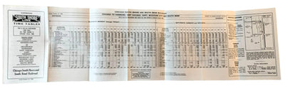 Chicago South Shore And South Bend Railroad Timetable 1968 - TulipStuff