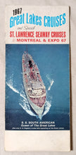 Load image into Gallery viewer, Georgian Bay Line ss South American Great Lakes Expo 67 Brochure - TulipStuff
