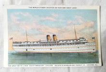 Load image into Gallery viewer, Great Lakes Liner ss South American Georgian Bay Line 1920&#39;s Postcard - TulipStuff
