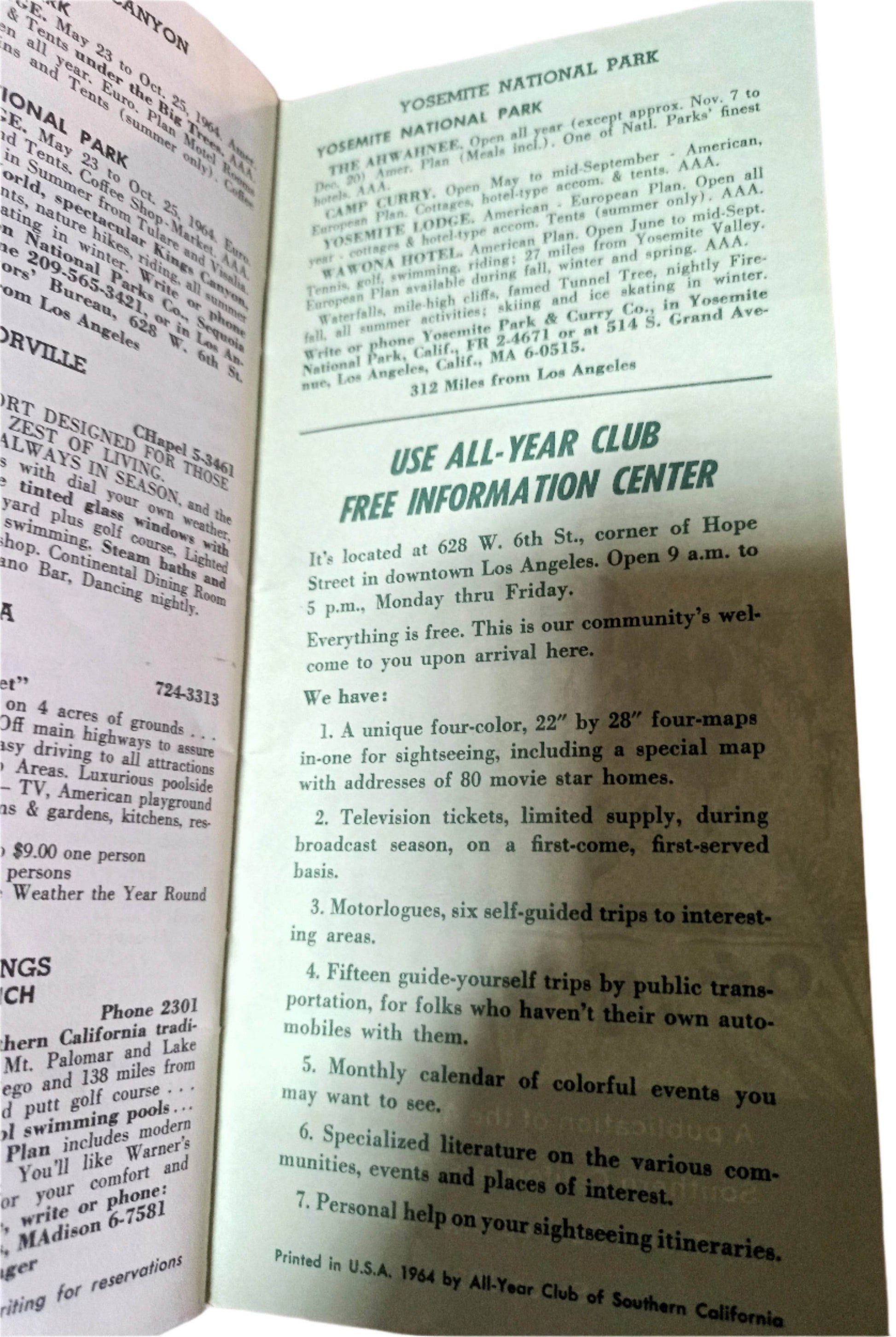 Where To Stay In Southern California Guide To Hotels Motels Resorts 1964 - TulipStuff