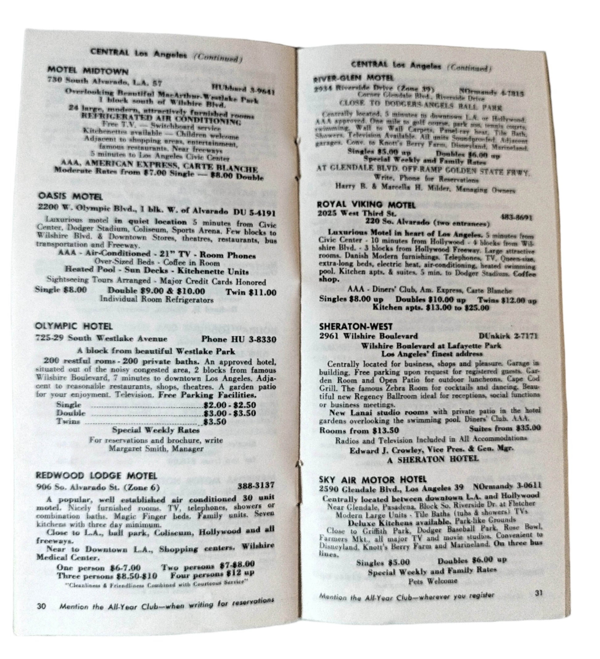 Where To Stay In Southern California Guide To Hotels Motels Resorts 1964 - TulipStuff