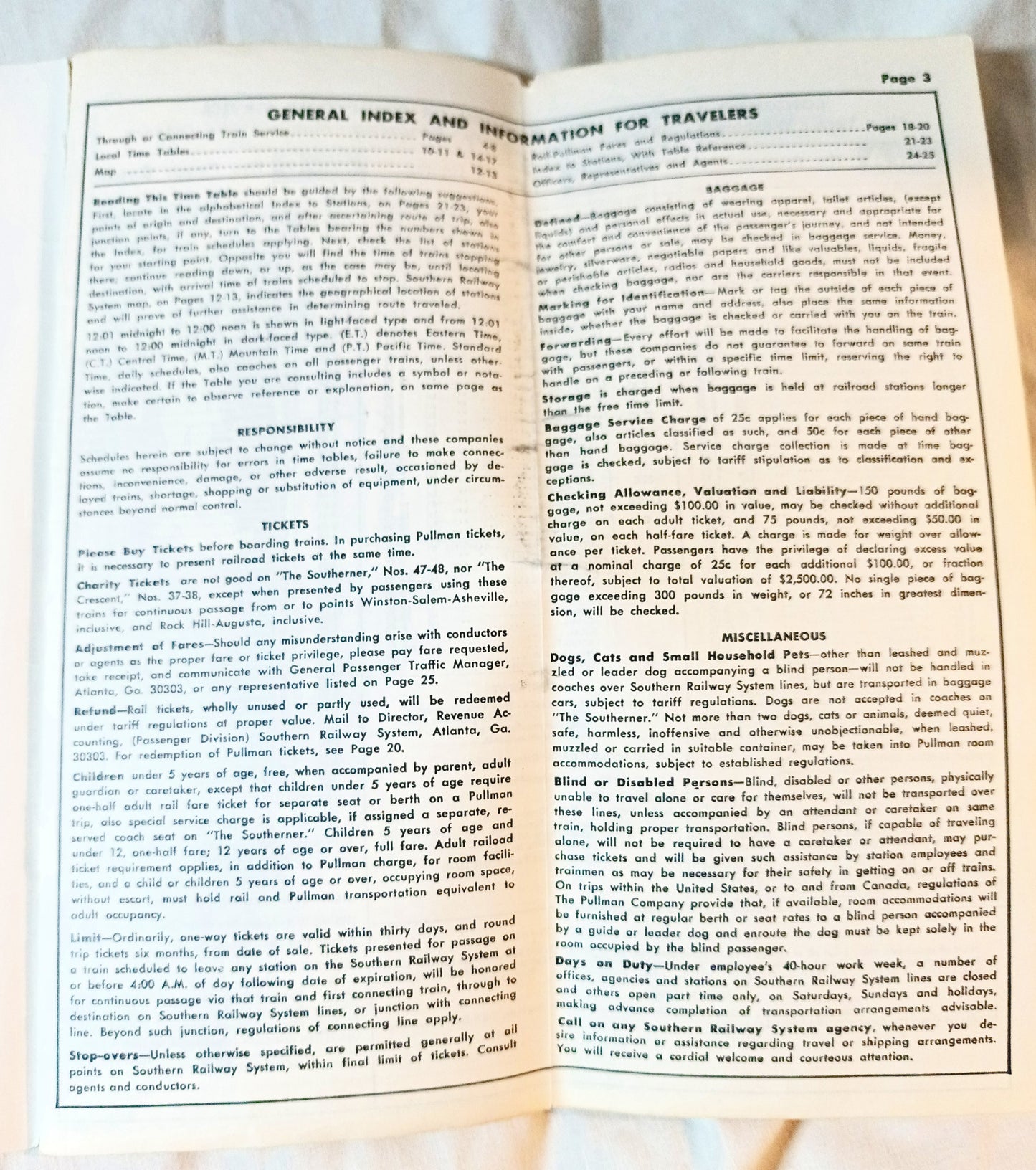 Southern Railway System Passenger Train Schedules 1965 - TulipStuff