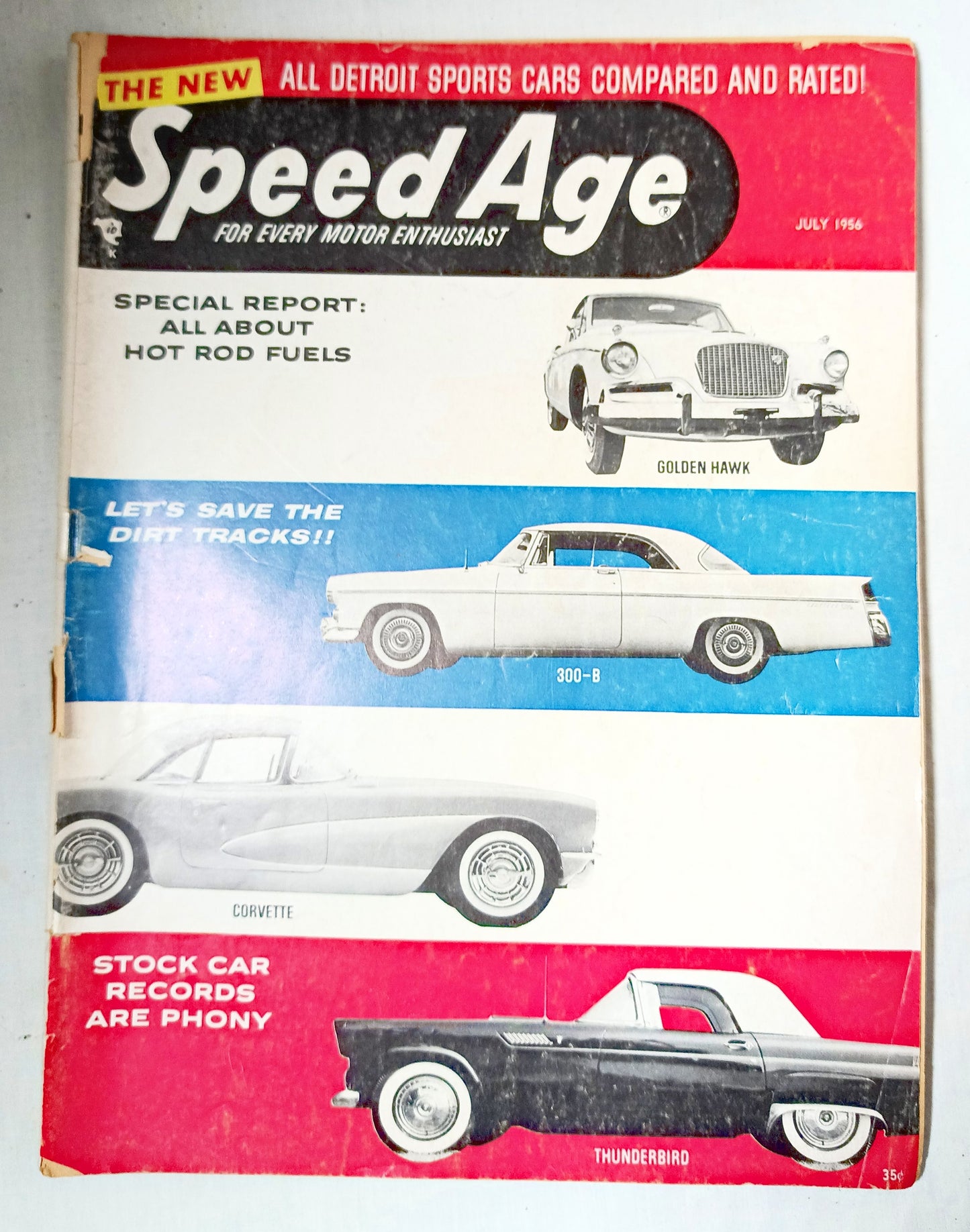 Speed Age Magazine July 1956 Sports Car Comparison Hot Rods Indy - TulipStuff