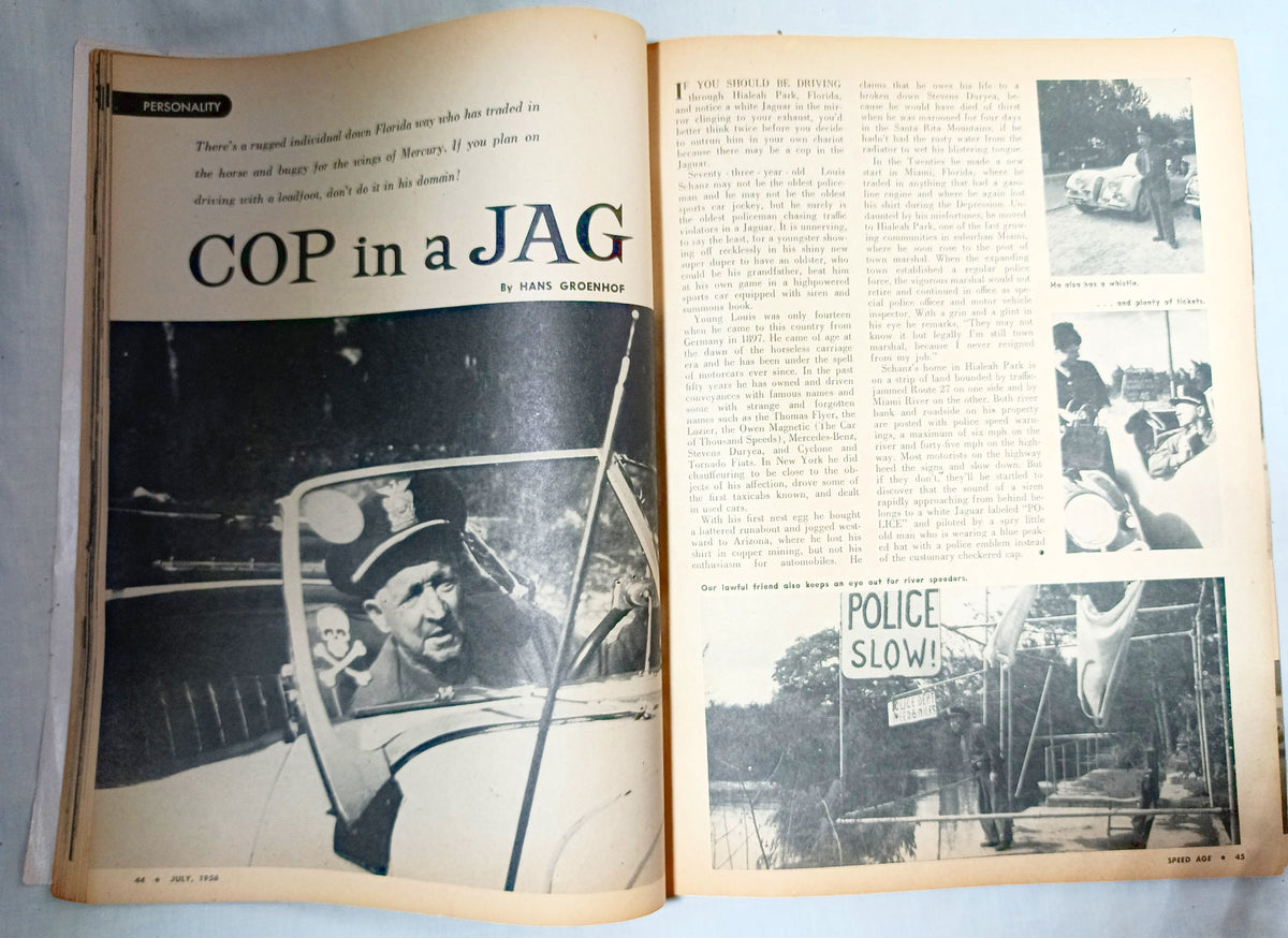 Speed Age Magazine July 1956 Sports Car Comparison Hot Rods Indy - TulipStuff