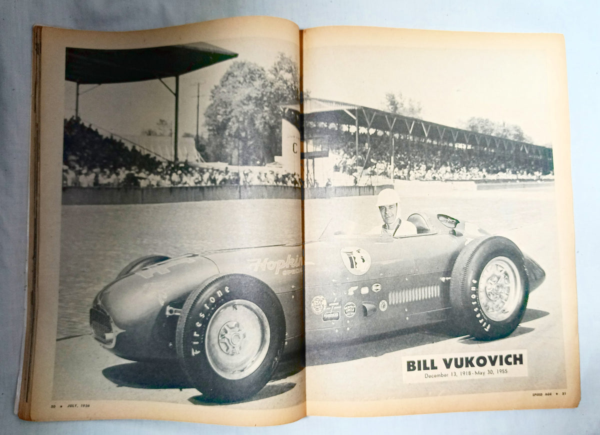 Speed Age Magazine July 1956 Sports Car Comparison Hot Rods Indy - TulipStuff