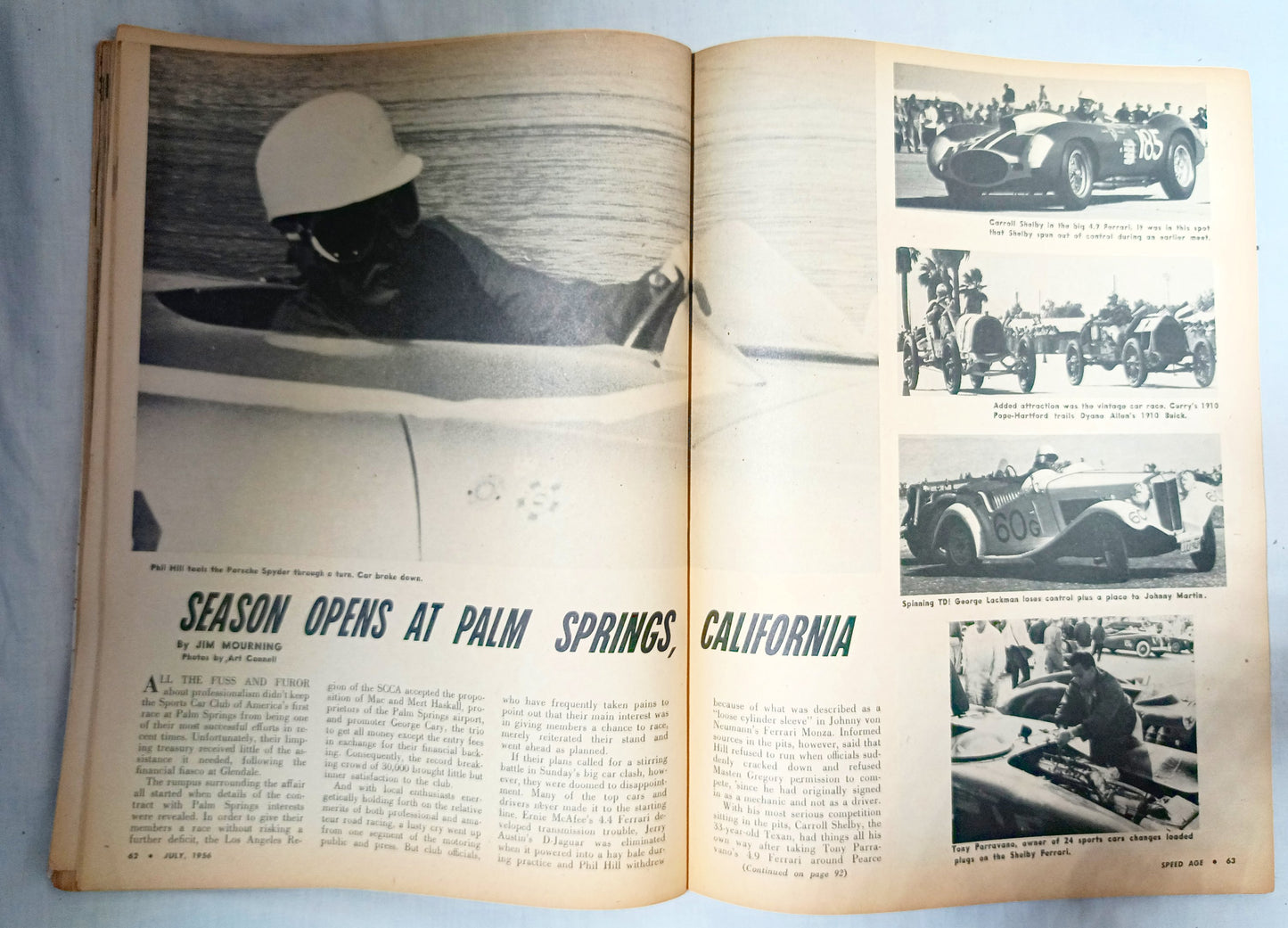 Speed Age Magazine July 1956 Sports Car Comparison Hot Rods Indy - TulipStuff