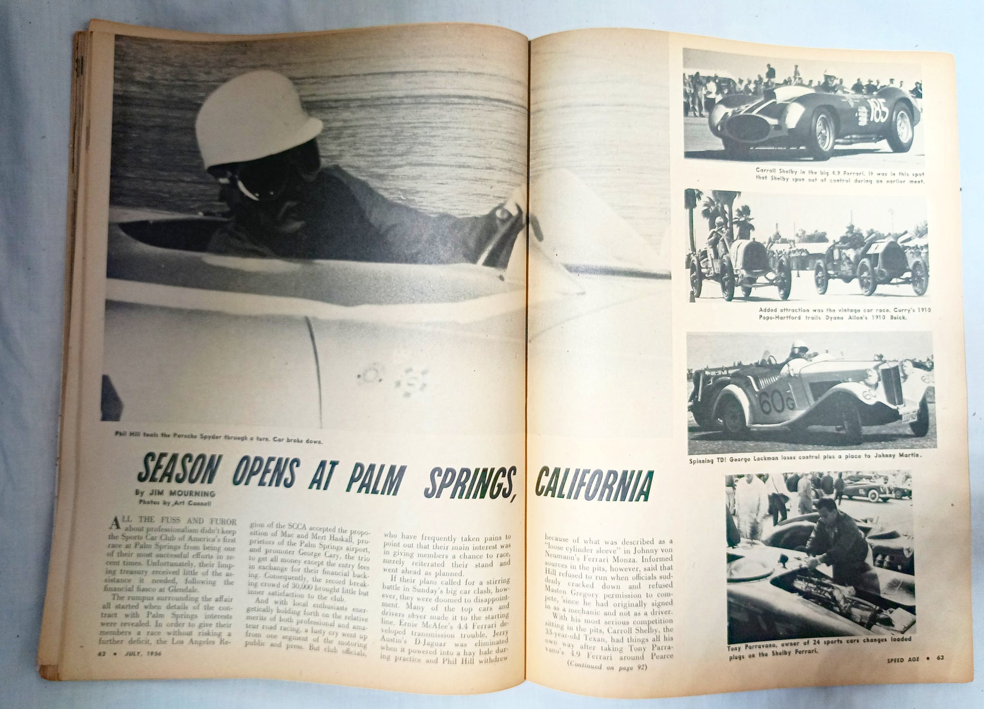 Speed Age Magazine July 1956 Sports Car Comparison Hot Rods Indy - TulipStuff