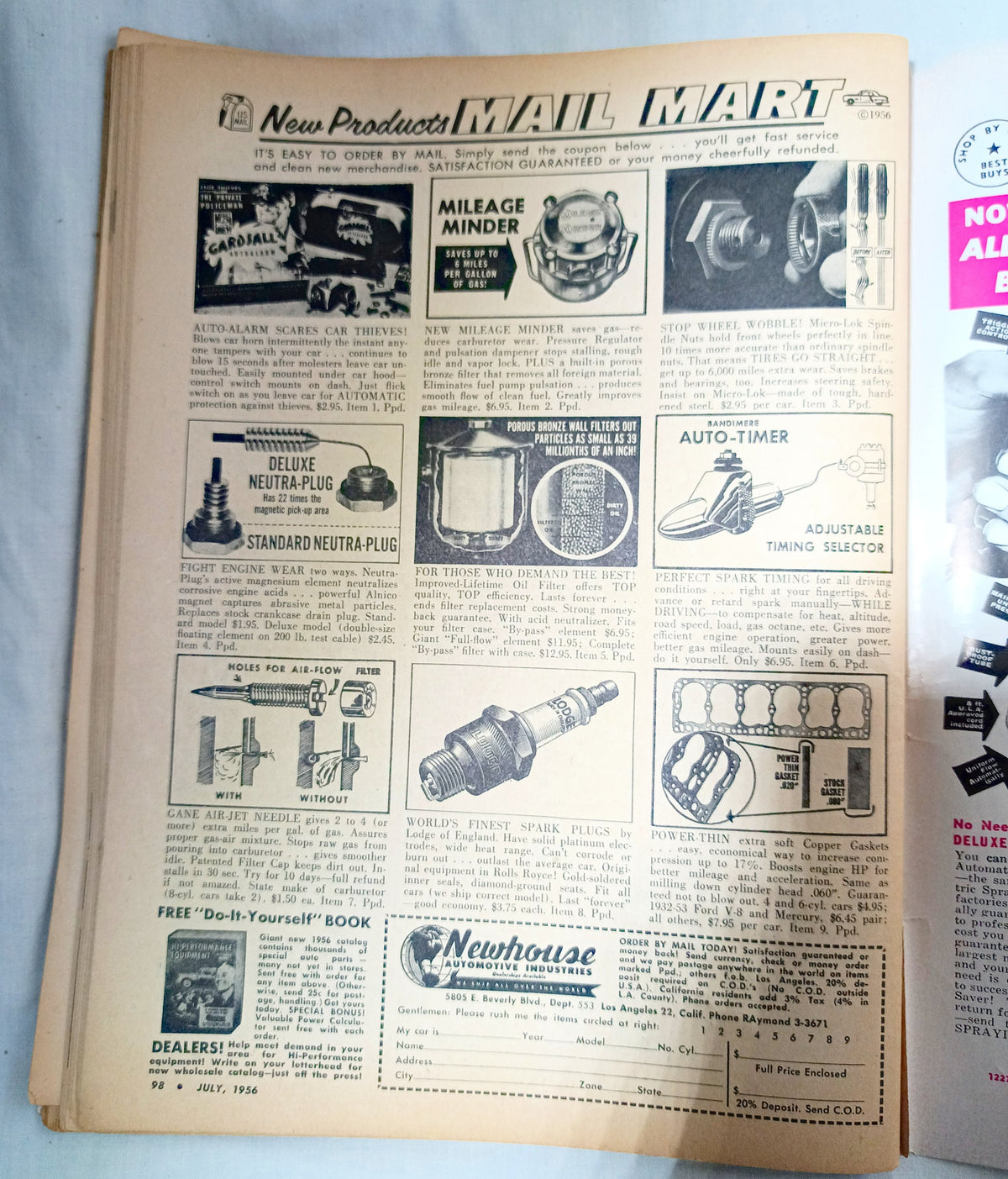 Speed Age Magazine July 1956 Sports Car Comparison Hot Rods Indy - TulipStuff