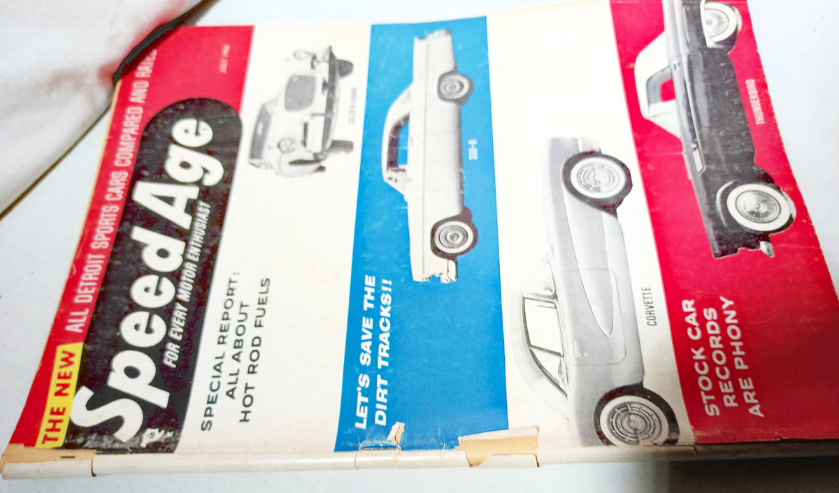 Speed Age Magazine July 1956 Sports Car Comparison Hot Rods Indy - TulipStuff