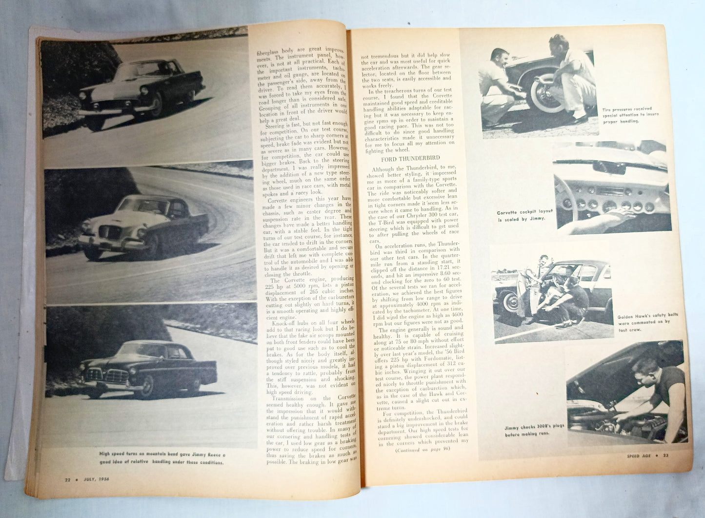 Speed Age Magazine July 1956 Sports Car Comparison Hot Rods Indy - TulipStuff