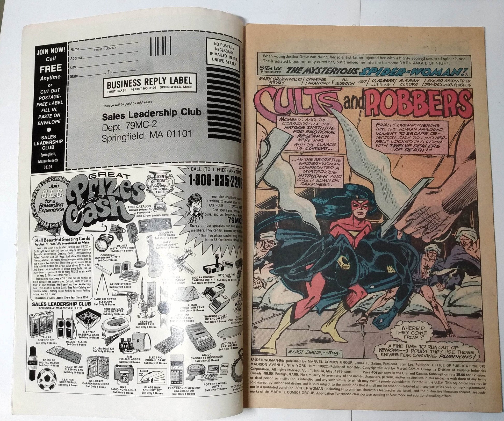 Spider-Woman Issue 14 May 1979 Marvel Comics Bronze Age - TulipStuff