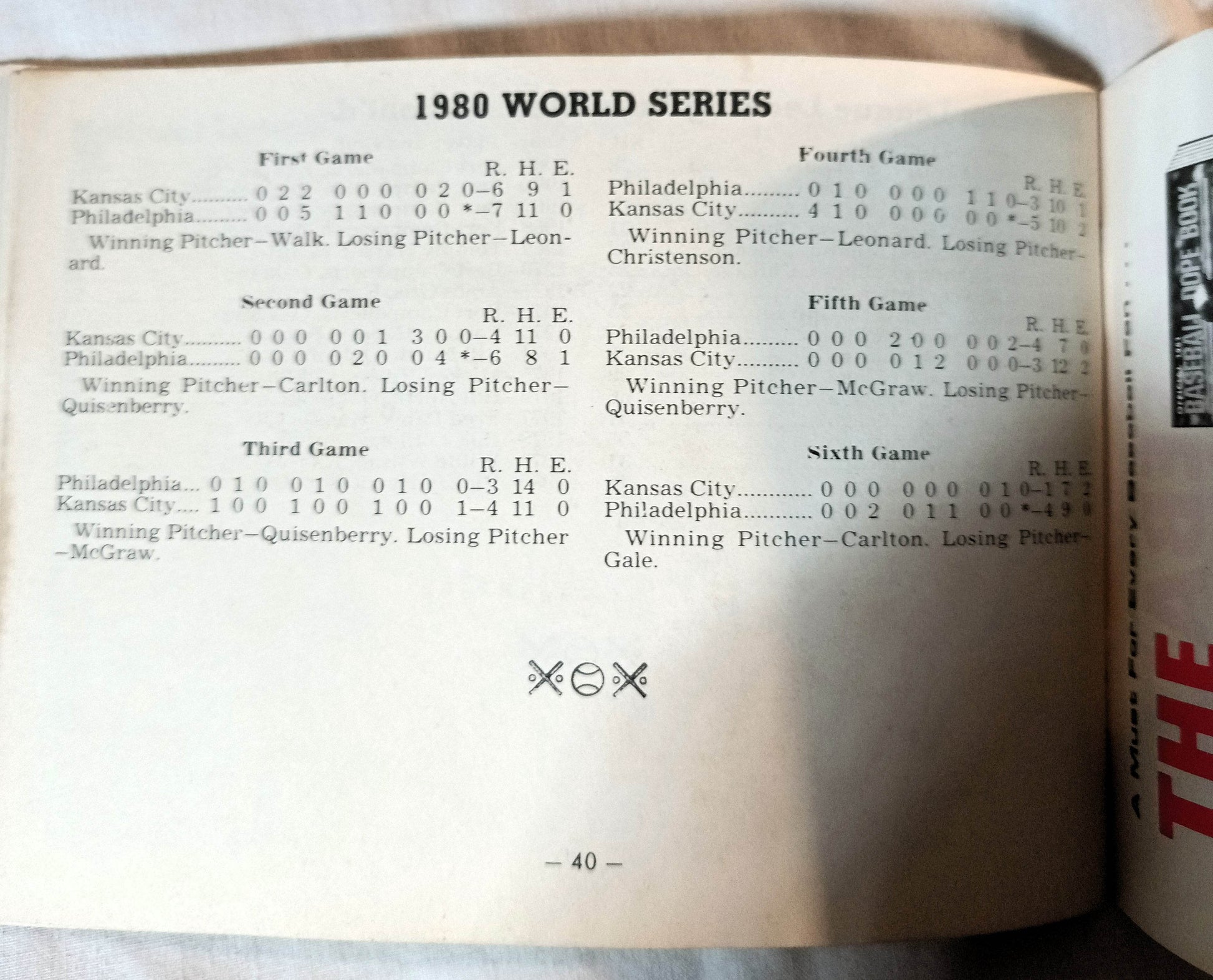 Sporting News 1981 Official AL NL Baseball Schedules And Records - TulipStuff