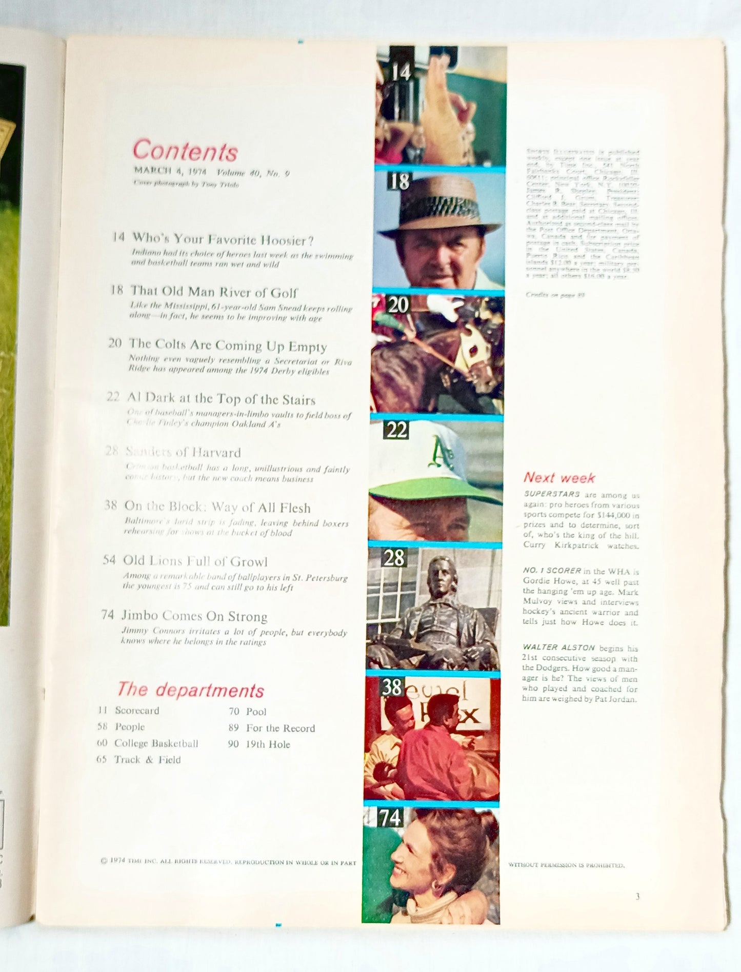 Sports Illustrated March 4th 1974 Jimmy Connors Chris Evert Sam Snead - TulipStuff
