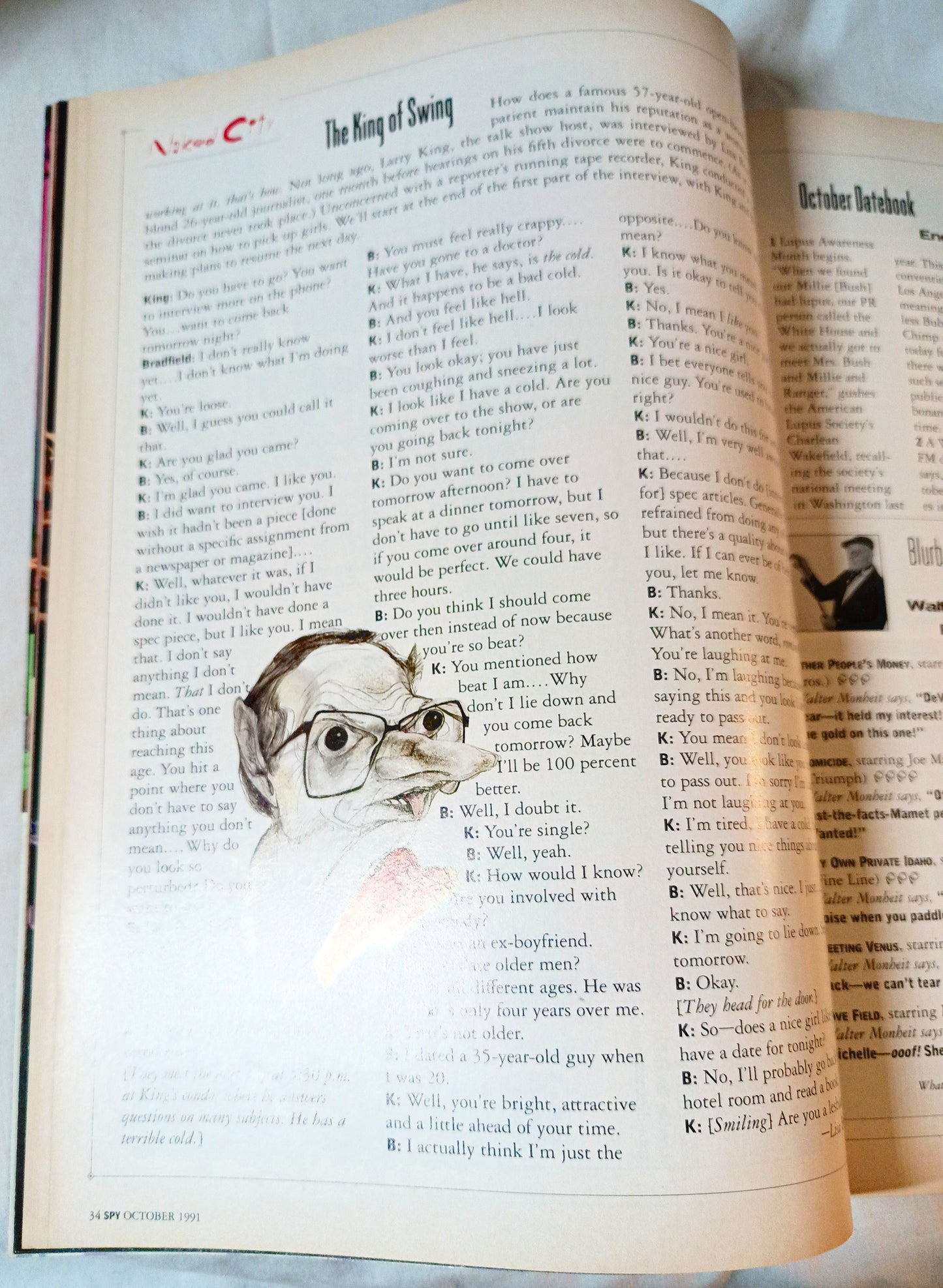 Spy Magazine Oct 1991 5th Anniv Issue Leno Kennedy Babies Comic Spy100 - TulipStuff