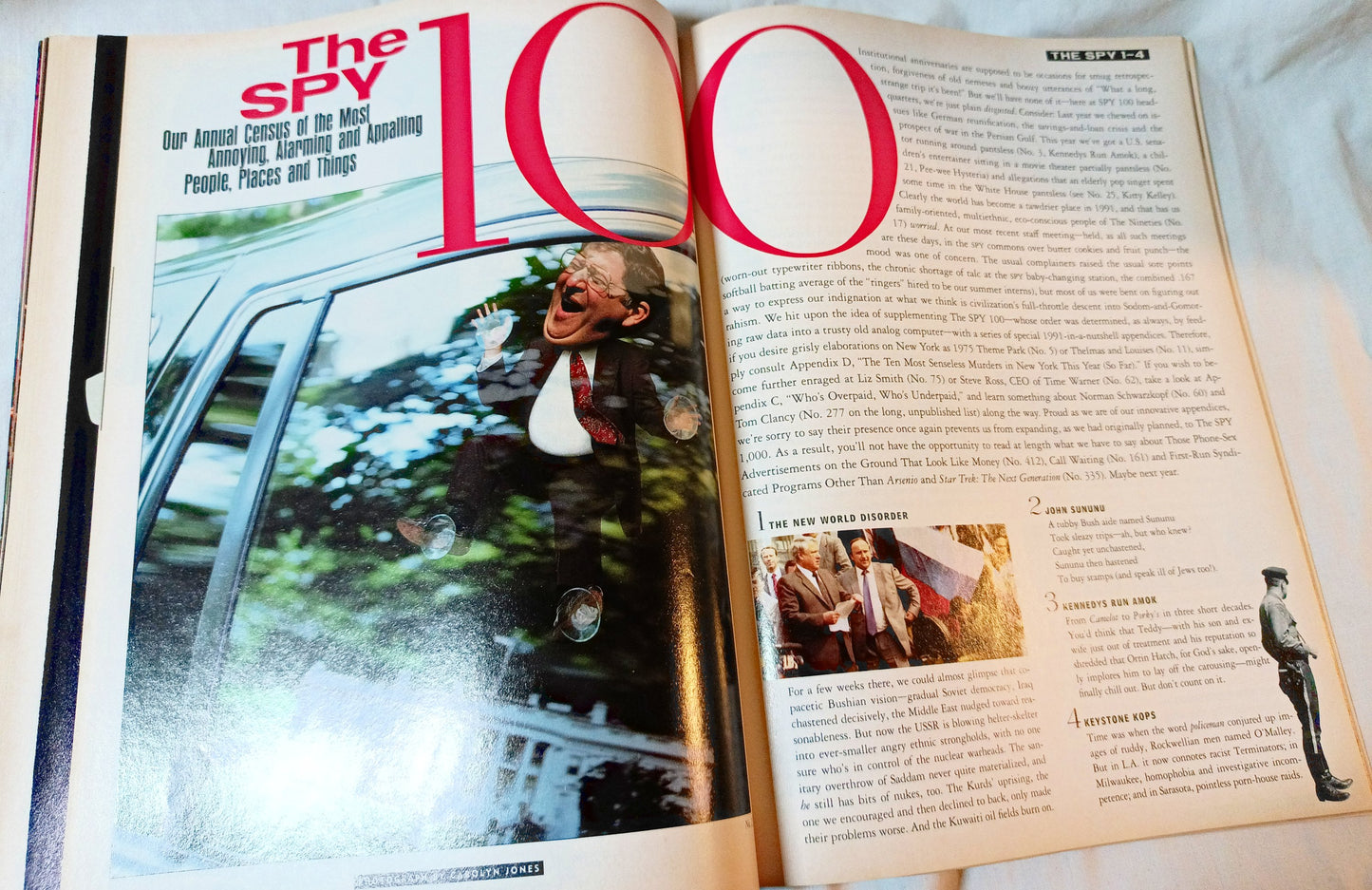 Spy Magazine Oct 1991 5th Anniv Issue Leno Kennedy Babies Comic Spy100 - TulipStuff