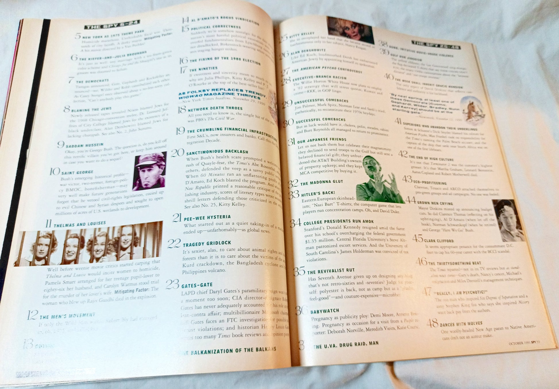 Spy Magazine Oct 1991 5th Anniv Issue Leno Kennedy Babies Comic Spy100 - TulipStuff