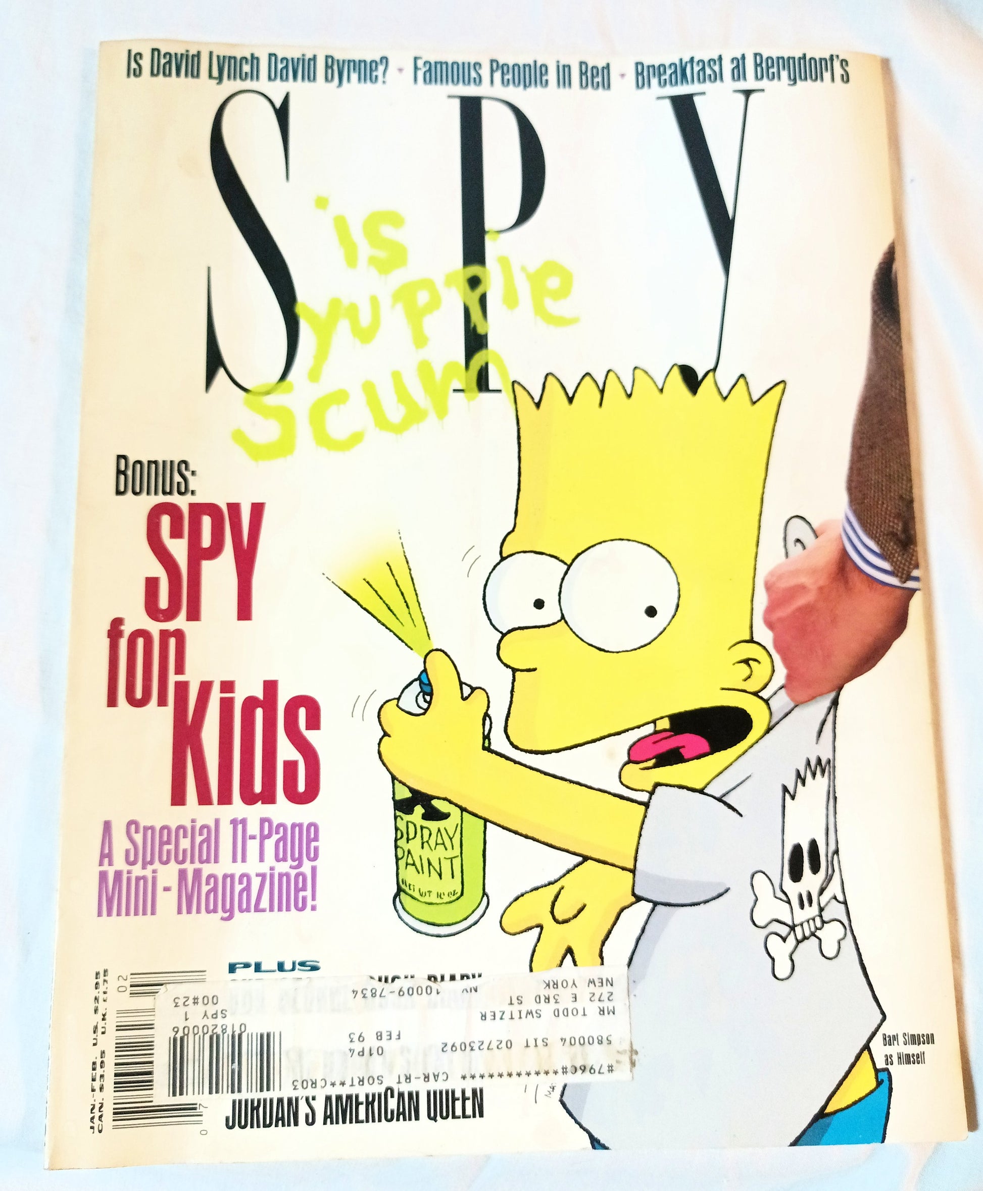 Spy Magazine February 1991 Bart Simpson Yuppie Scum Donald Trump - TulipStuff