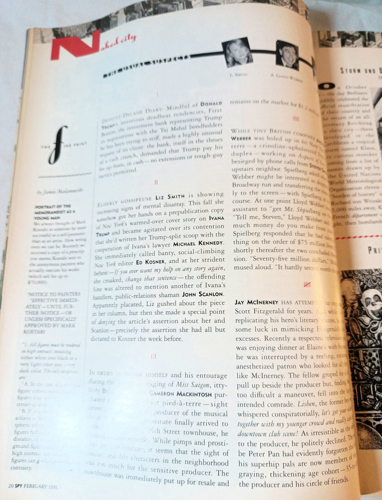 Spy Magazine February 1991 Bart Simpson Yuppie Scum Donald Trump - TulipStuff