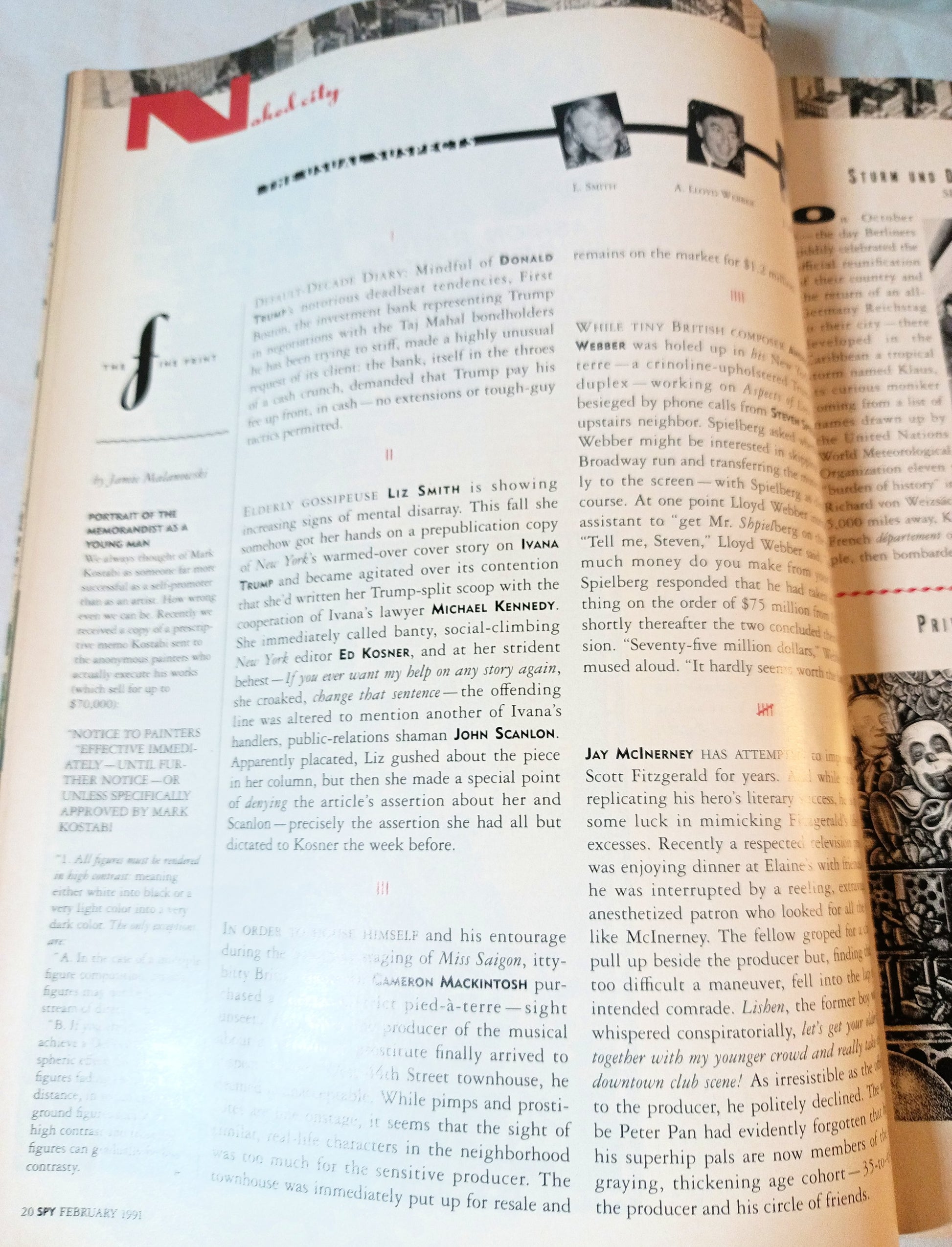 Spy Magazine February 1991 Bart Simpson Yuppie Scum Donald Trump - TulipStuff