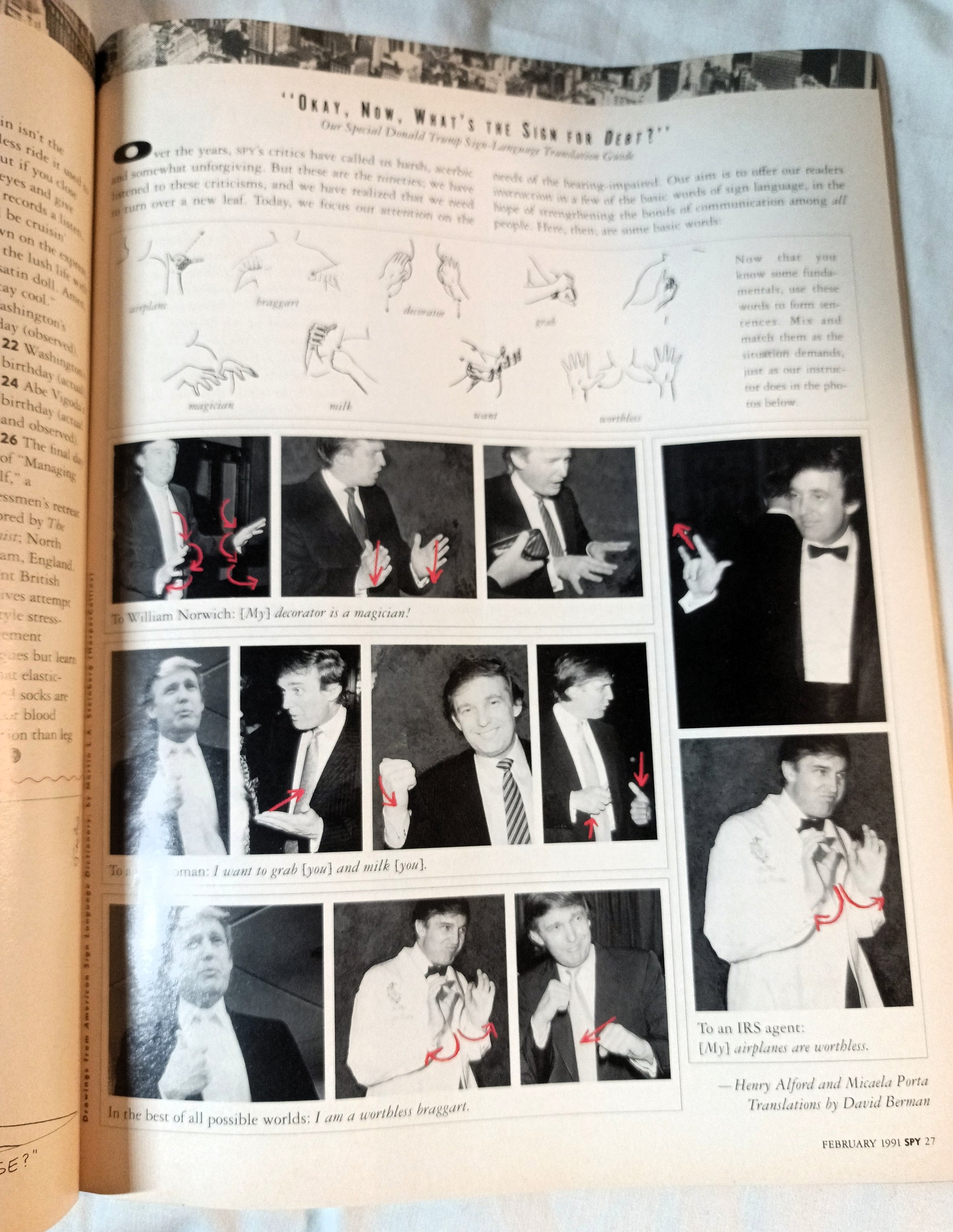 Spy Magazine February 1991 Bart Simpson Yuppie Scum Donald Trump - TulipStuff