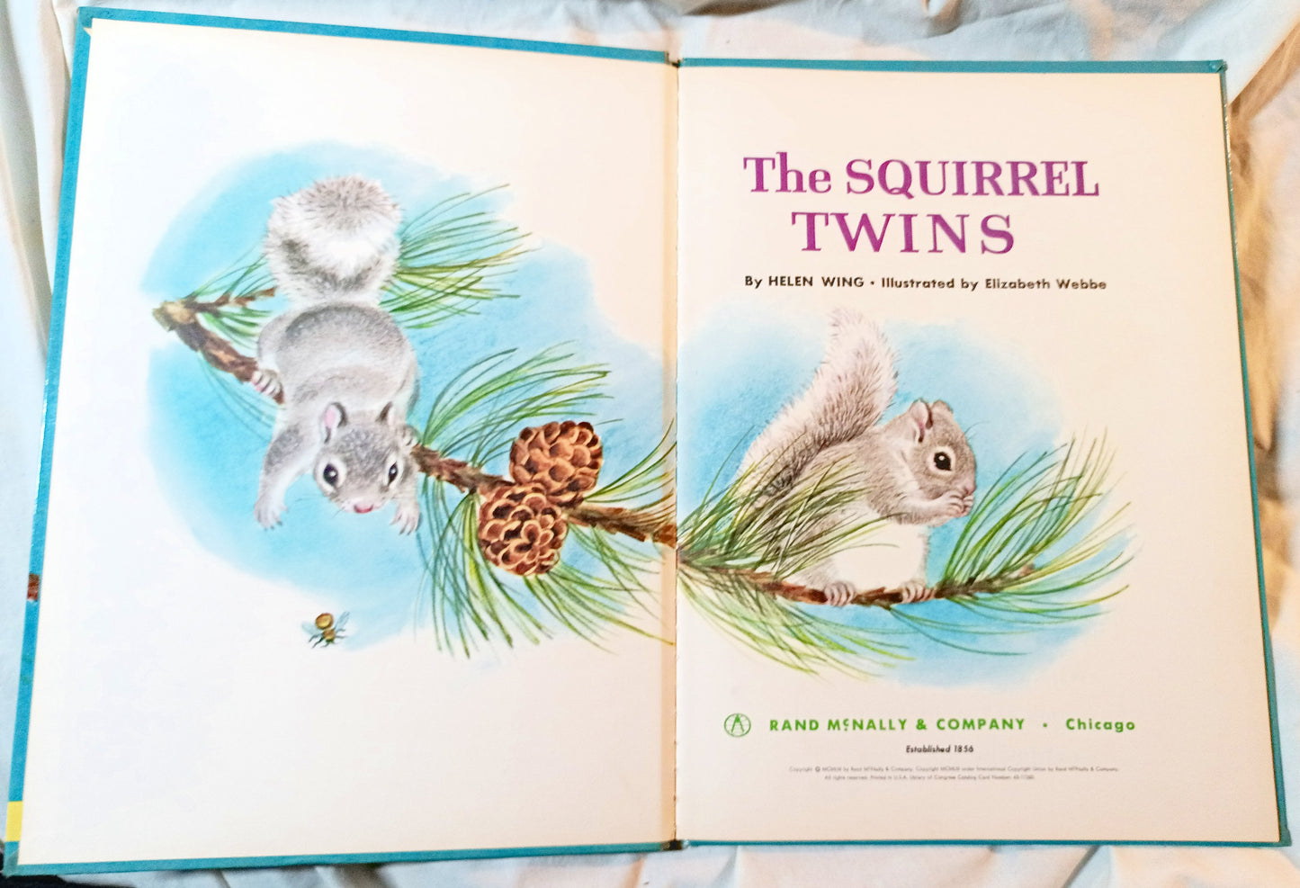 The Squirrel Twins Helen Wing Rand McNally Giant Book 1961 - TulipStuff