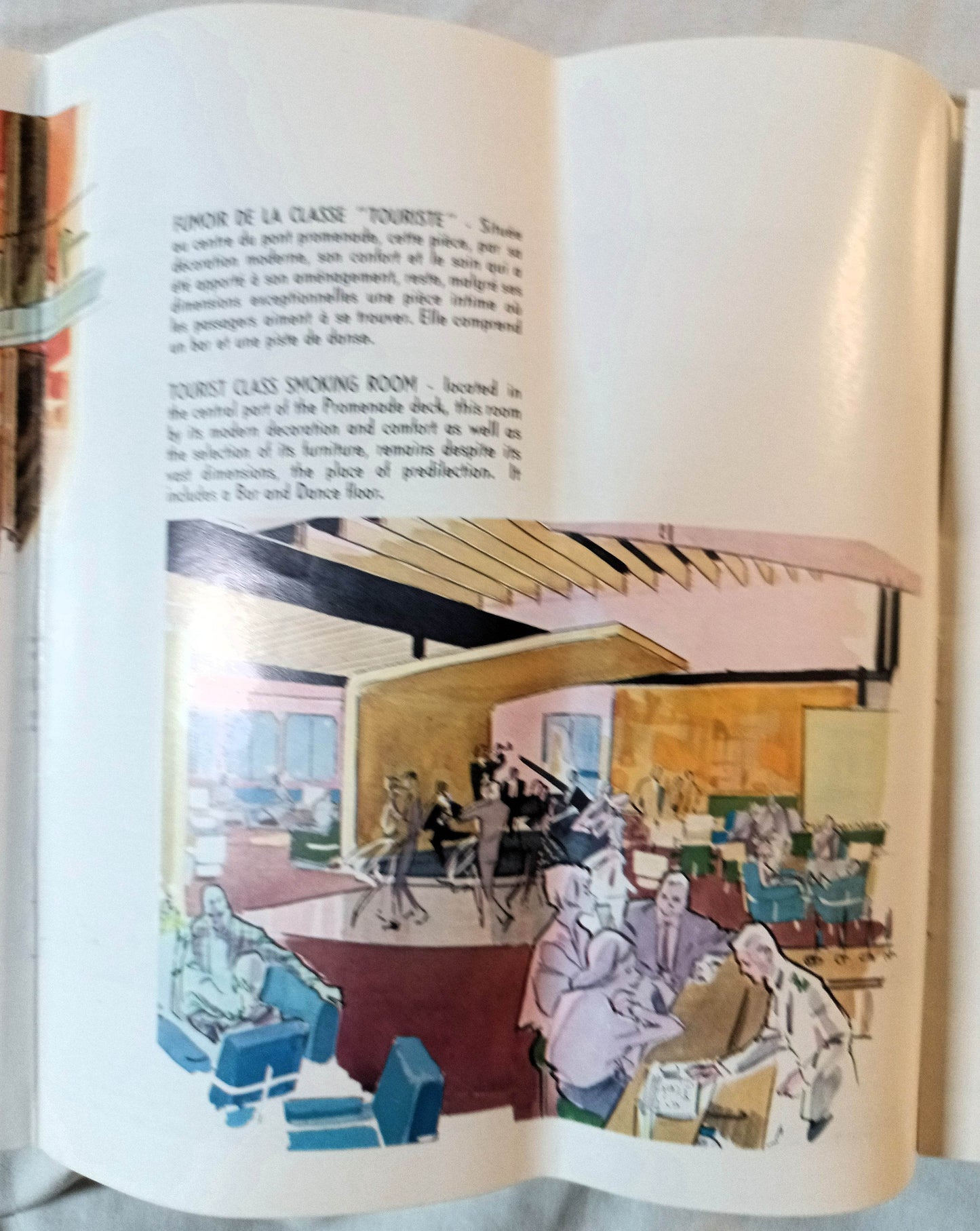 French Line ss France Tourist Class Deck Plans English/French 1961 - TulipStuff