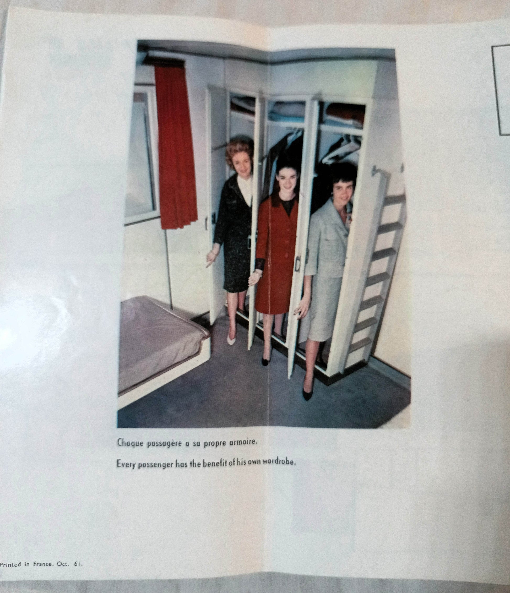 French Line ss France Tourist Class Deck Plans English/French 1961 - TulipStuff