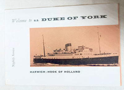 British Rail Duke Of York Ferry Harwich Hook Of Holland 1950s Brochure - TulipStuff