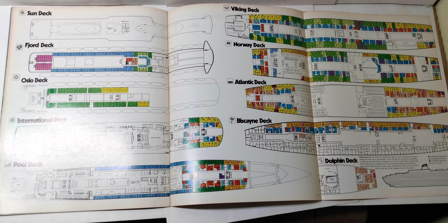 Norwegian Caribbean Lines NCL ss Norway 1982 Caribbean Brochure - TulipStuff