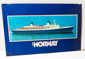 ss Norway Norwegian Caribbean Lines Large Sized Postcard 1980 - TulipStuff